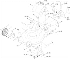 Hayter R53A - 449F (400000000 - 401999999) - Front Wheel Assy