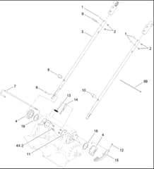 Hayter R53A - 449F (449F316000001 - 449F316999999) - Lower Handle Assy
