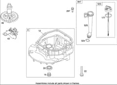 Hayter R53S - 448E (448E290000001 - 448E290000999) - Crankcase Cover B&S 126T05-0239-B1
