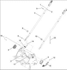 Hayter R53S - 448E (448E290001000 - 448E290999999) - Lower Handle Assy