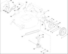 Hayter R53S - 448F (316000001 - 316999999) - Rear Wheel - Transmission Assy