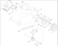 Hayter R53S - 448F (314000001 - 314999999) - Rear Wheel - Transmission Assy
