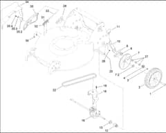 Hayter R53S - 448F (313000001 - 313999999) - Rear Wheel - Transmission Assy