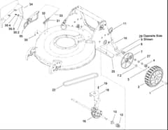 Hayter R53S - 448F (311000001 - 311999999) - Rear Wheel - Transmission Assy
