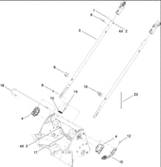Hayter R53S - 448F (310000001 - 310999999) - Lower Handle Assy