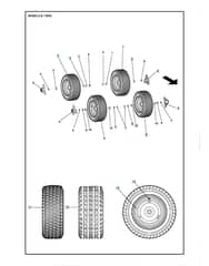 Husqvarna R 112C - Wheels & Tyres