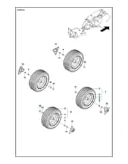 Husqvarna R 112IC - Wheels & Tyres