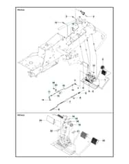 Husqvarna R 216 - Pedals