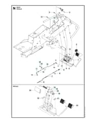 Husqvarna R 316T - Pedals