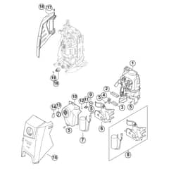 Genuine Stihl RE120 / H - Air baffle, Machine cover, Switch housing