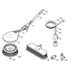 Genuine Stihl RE127 PLUS / J - Washing brush, Suction hose