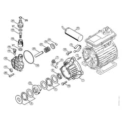 Genuine Stihl RE160 K / D - RE 160 K: Drive housing, Pump