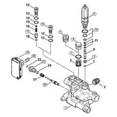 Genuine Stihl RE271 PLUS / D - Valve block, Control piston