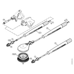 Genuine Stihl RE361 PLUS / P - Rotory nozzle, rotory washing brush (40.2009)