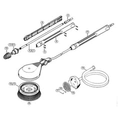 Genuine Stihl RE461 / O - Rotory nozzle, rotory washing brush, Suction hose
