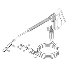 Genuine Stihl RE530 W / X - High-pressure hose, Rotordüse
