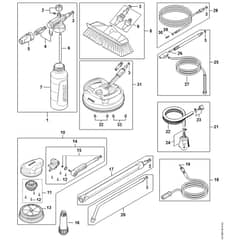 Stihl RE80.0 - Accessories Re 80 - 170 Plus - Parts Diagram