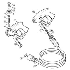 Genuine Stihl RE880 W / R - Spray gun, High-pressure hose