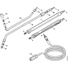 Stihl RE90 - Spray Lance-Wand, High-Pressure Hose ⇥ 06-2019 - Parts Diagram