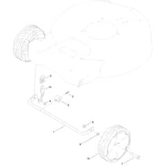 Toro Recycler S53VST 53cm - 21753 (418000000 - 999999999) Front Wheel and Height-of-Cut