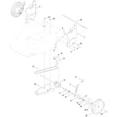 Toro Recycler S55A 55cm - 21771 (410000000 - 411999999) Rear Wheel and Height-of-Cut