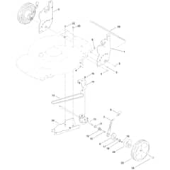 Toro Recycler S55A 55cm - 21771 (400000000 - 409999999) Rear Wheel and Height-of-Cut