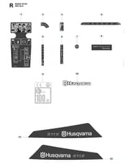 Husqvarna RIDER 11R - Decals