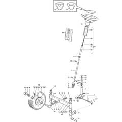 Rider 28 H - 2015-2020 - 2T0220287/AT5 - Atco Ride On Mower Steering Diagram
