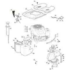Rider 72M - 2020-2023 - 2T0110483/MC - Mountfield Ride On Mower ST 352cc  Engine Diagram
