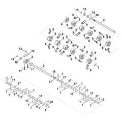 Stihl RLA240.0 - Scarifying Unit, Aerator Roller - Parts Diagram