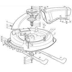 RM1228 - 2010 - 2T0110233/M10 - Mountfield Ride On Mower 72cm Deck Diagram