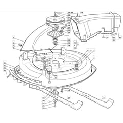 RM1228 H - 2010 - 2T0210233/MF0 - Mountfield Ride On Mower 72cm Deck Diagram