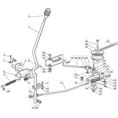 RM1228 H - 2010 - 2T0210233/MF0 - Mountfield Ride On Mower Engagement Diagram