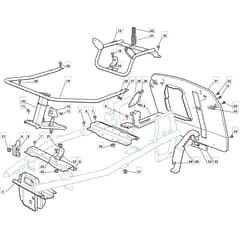RM25 - 2009 - 2T0112433/BM9 - Mountfield Ride On Mower Frame Diagram