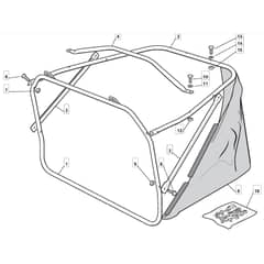 RM25 - 2009 - 2T0112433/BM9 - Mountfield Ride On Mower Grasscatcher Diagram