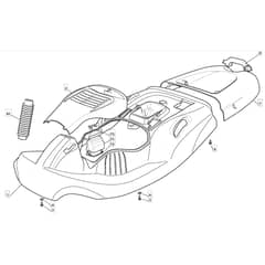 RM25 - 2009 - 2T0114433/09 - Mountfield Ride On Mower Body Diagram