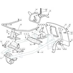 RM25 - 2009 - 2T0114433/09 - Mountfield Ride On Mower Frame Diagram
