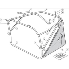 RM25 - 2009 - 2T0114433/09 - Mountfield Ride On Mower Grasscatcher Diagram