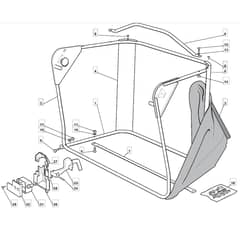 RM28 - 2009 - 2T1134433/09 - Mountfield Ride On Mower Grasscatcher Diagram