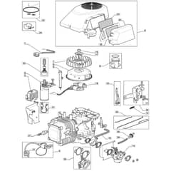 RM28 - 2009 - 2T1134433/09 - Mountfield Ride On Mower TRE0702 Engine Diagram