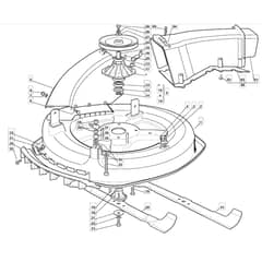 RM28 - 2009 - 2T1134433/09G - Mountfield Ride On Mower 72cm Deck Diagram