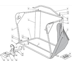 RM28 - 2009 - 2T1134433/09G - Mountfield Ride On Mower Grasscatcher Diagram