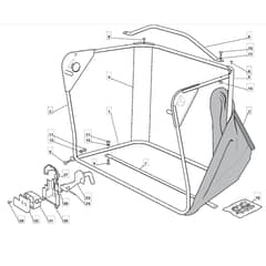 RM28 H - 2009 - 2T1532433/BM9 - Mountfield Ride On Mower Grasscatcher Diagram