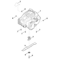 Stihl RM2.0 R - Engine, Blade - Parts Diagram