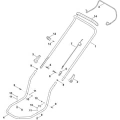 Stihl RM2.1 R - Handle - Parts Diagram