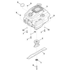 Stihl RM2.2 R - Engine, Blade - Parts Diagram