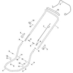 Stihl RM2.2 R - Handle - Parts Diagram