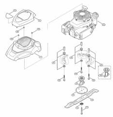 Genuine Stihl RM4.0 RTP / E - Engine, blade
