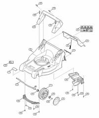 Genuine Stihl RM443.0 T / B - Housing, Front axle
