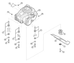 Genuine Stihl RM443.0 T / D - Engine, blade